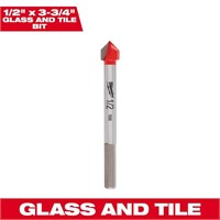 1/2 in. Carbide Tipped Glass and Tile Drill Bit