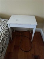 Beautiful Small Distressed White End Table