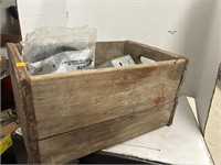 Wooden Box & Contents