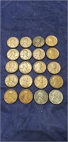 (20) Assorted Wheat Pennies Including (2) 1943