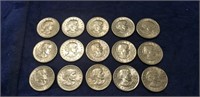 (15) Assorted One Dollar Coins