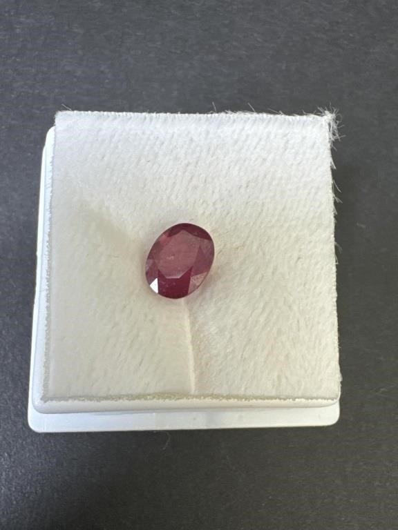 Loose Gemstone- Red Oval Stone