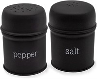 AuldHome Salt and Pepper Shaker Set (Black)