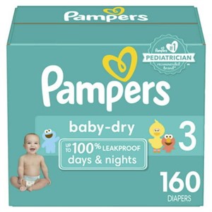 Pampers Baby Dry Diapers Size 3 160 Count