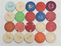 20 Vintage Casino Chips