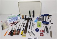 ASSORTED TOOLS AND TRAY