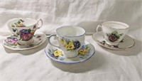 Tea Cups and Saucers - Royal Vale + Queen Anne +