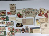 Antique trade cards die cut postcards calling card
