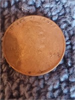 1945 Wheat Penny no Mint Mark