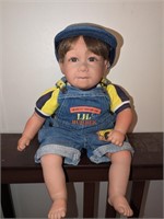 Denim Overall Baby Boy Doll Pat Secrist