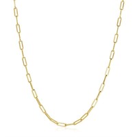 14k Gold Wide Paperclip Chain 3.3mm