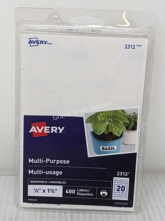 Avery Labels 1/2" x 1 3/4"