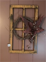 FAUX WOODEN WINDOW HANGING DECORATION