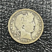 1896-O US Barber Quarter *KEY DATE