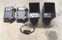 Pair of Auto Battery Cases w/Covers