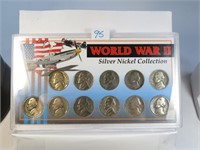 World War 2 Silver Nickel Set 35% Silver