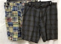 R4) 2 MENS SHORTS, MAKAVELI, BURNSIDE, SIZE 36