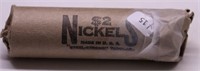ROLL OF 1942 SILVER WAR TIME NICKELS CIRC