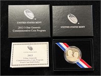 2013 S 5 Star Generals Proof Half Dollar