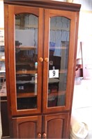 Wood Cabinet with Light 30x18x76"