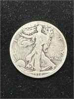 Silver 1918-D Walking Liberty Half Dollar