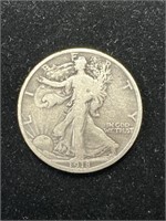 Silver 1918 Walking Liberty Half Dollar