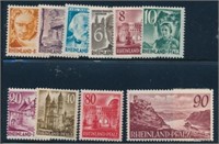 GERMAN OCCUPATION RHINELAND #6N30-6N38 MINT