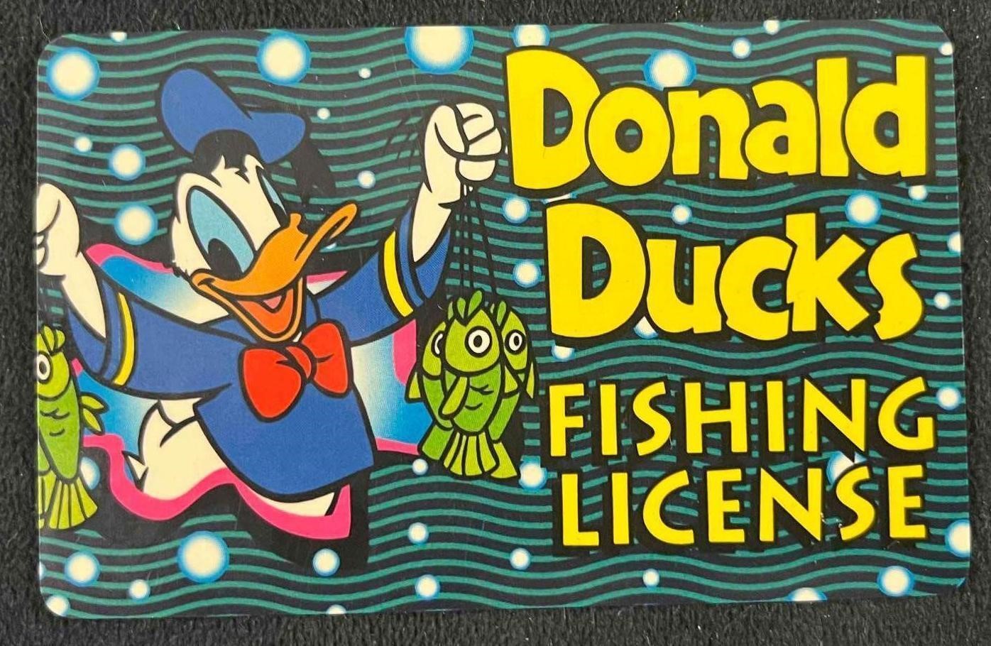 Disney Donald Duck Fishing License Toy