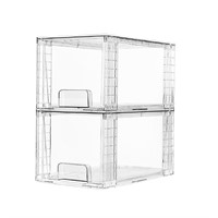 Vtopmart 2 Pack Large Stackable Storage Drawers,Cl