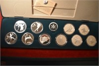 1988 Calgary Olympics w/10 coins, Total 10 tr.oz.