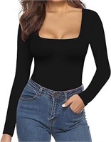 MANGOPOP Neck Bodysuit Long Sleeve