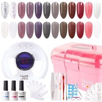 Candy Lover Jelly Gel Nail Polish Kit w/ UV Light