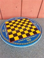 Chess and Chinese Checkers Tin Board and Storage