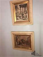 Pair of Framed Paintings on Silk