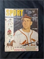 Sport Magazine May 1949  Enos Slaughter Signed