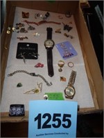 Tray of costume jewelry