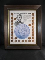 Lincoln Memorial Coins in Frame