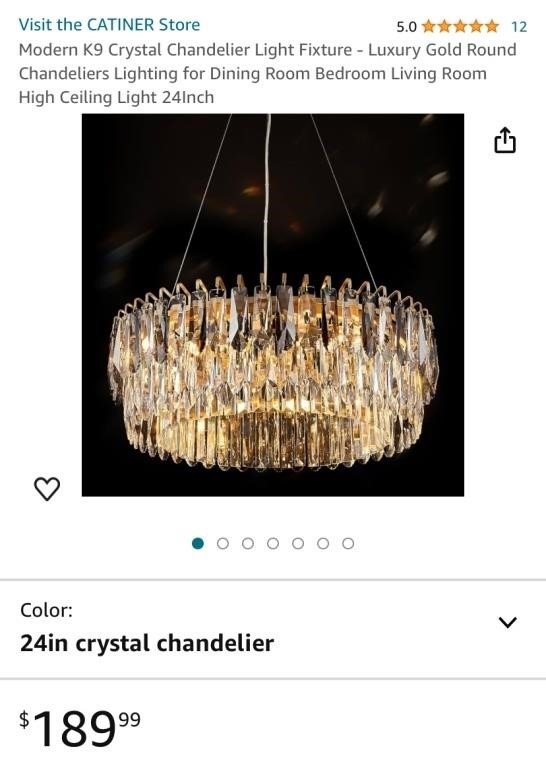 CHANDELIER (OPEN BOX, NEW)