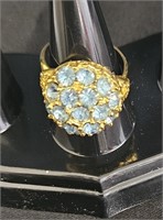 ring with blue stones