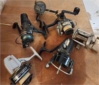 Lot Of 6 VTG Fishing Reels Zebco & More See Pics