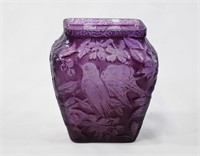 1920 Consolidated Glass MARTELE Chickadee Vase
