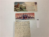 US 1943 WWII SOLDIER MAIL W/LETTER