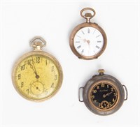 Jewelry Lot 3 Antique Pocket Watches