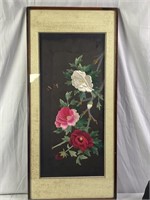 Oriental Silk Thread Artwork Flowers