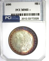 1896 Morgan PCI MS65+ Bold Rim Color