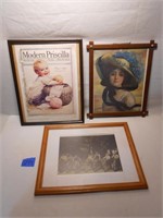 3 Pieces Framed Wall Hangings