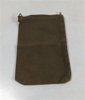 Vintage Khaki Green Zipper Bank Bag