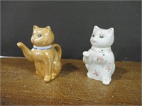 Pair of China Cat Teapots