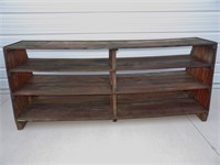 Large Vintage 8ft. Wood Shelf