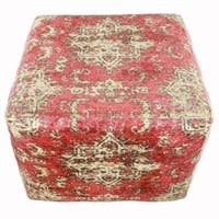 $69 Decor Therapy Poufs Red/Ivory Red Ivory Olivi